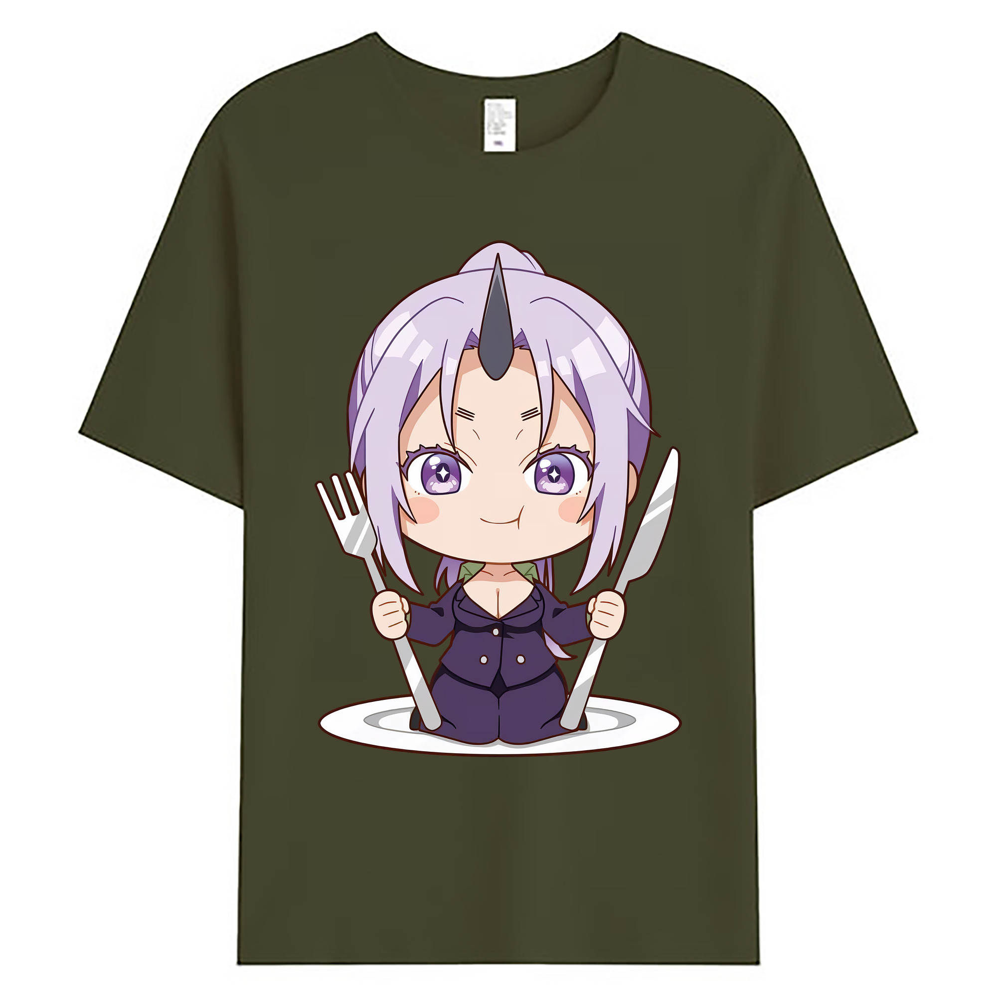 （画像用） 転スラ Regarding Reincarnated to Slime 綿100％ メンズ半袖Tシャツ｜肌触りやわらか＆通気性